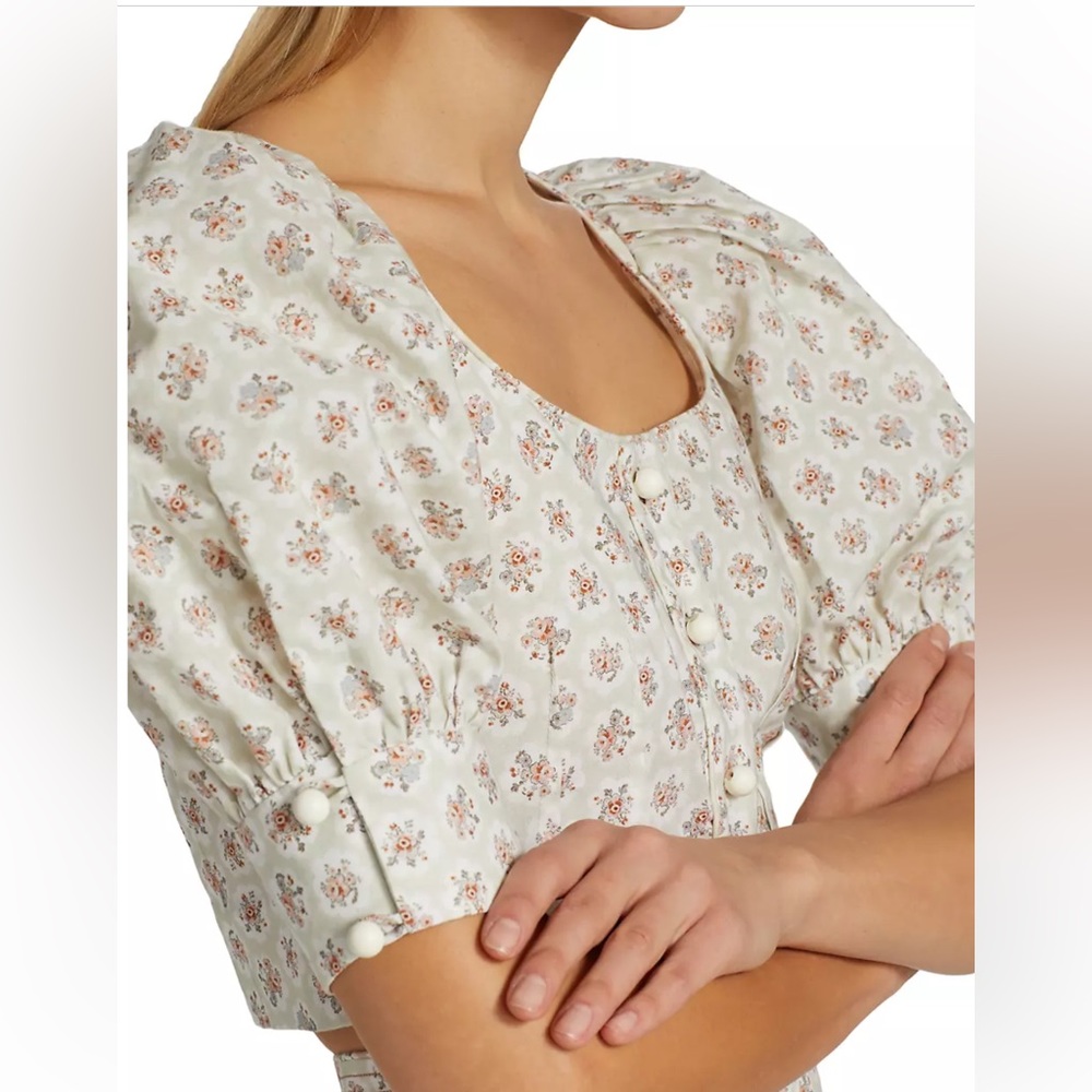 Anna Mason Rosi Floral Crop Top Size 4